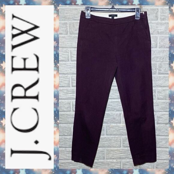 J. Crew Maroon Pants Women's Size 2 - Picture 1 of 5